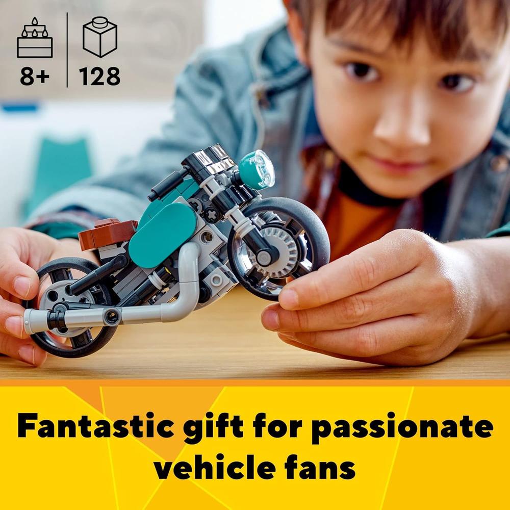 LEGO CREATOR 3 EN 1 MOTOCICLETA CLÁSICA SET TRANSFORMABLE CON COCHE Y MOTO URBANA - 6