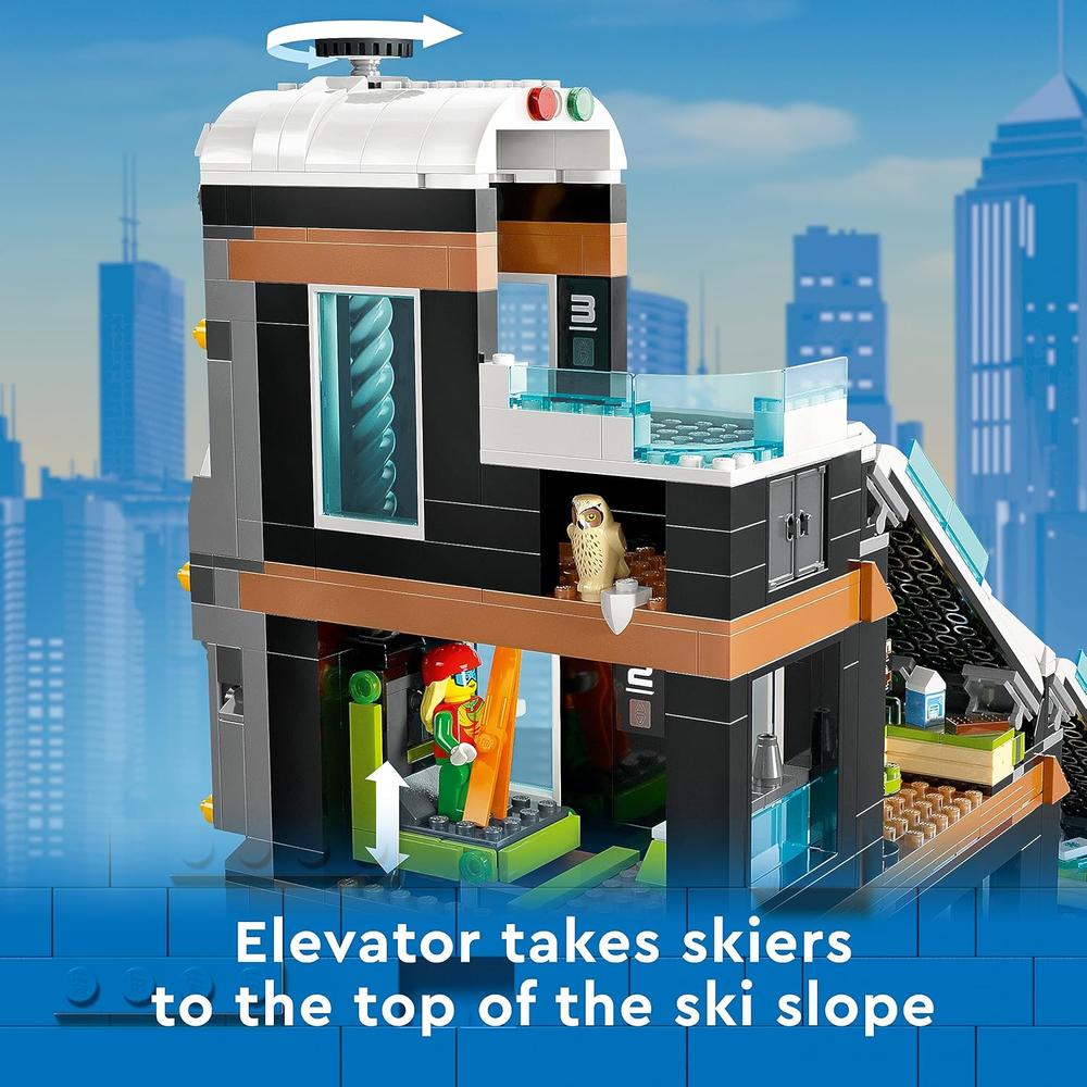 LEGO CITY CENTRO DE ESQUÍ Y ESCALADA SET DE DEPORTES DE INVIERNO INFANTIL - 3