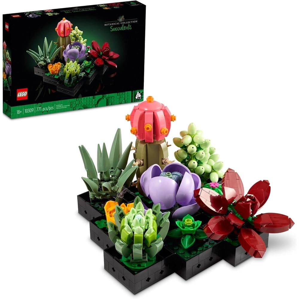 LEGO BOTANICALS SUCCULENTS SET DE PLANTAS ARTIFICIALES PARA DECORACIÓN DE INTERIOR - 1