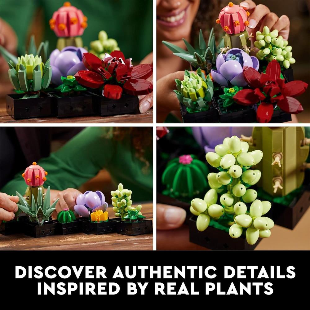 LEGO BOTANICALS SUCCULENTS SET DE PLANTAS ARTIFICIALES PARA DECORACIÓN DE INTERIOR - 4