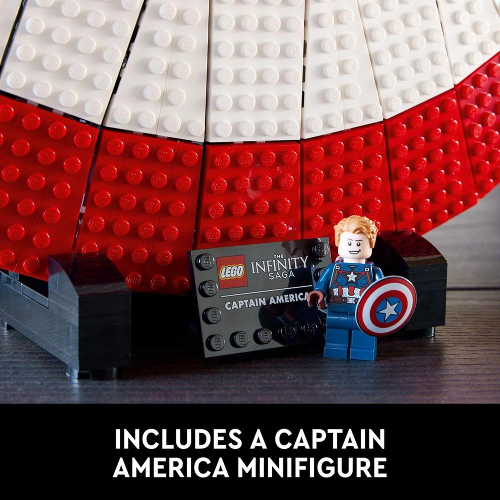 LEGO MARVEL ESCUDO DEL CAPITÁN AMÉRICA RÉPLICA COLECCIONABLE PARA ADULTOS, IDEA DE REGALO - 5