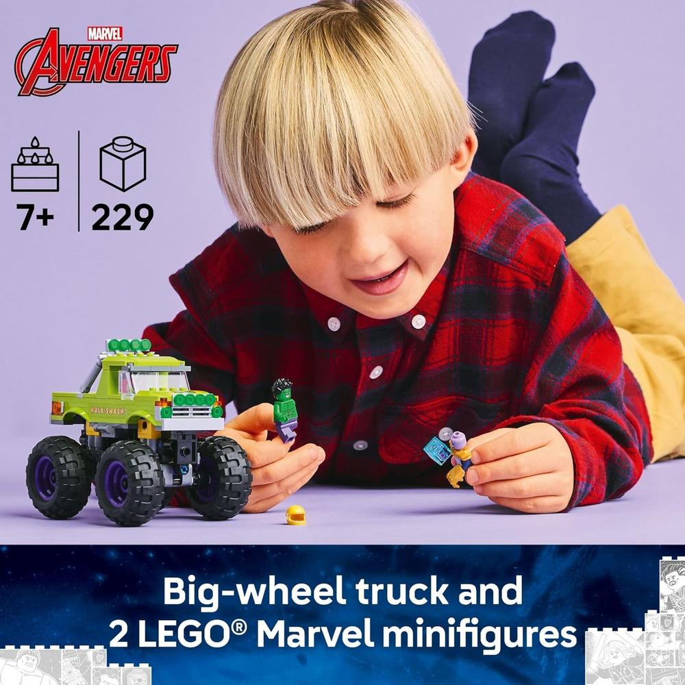 LEGO MARVEL HULK CAMIÓN VS THANOS, CAMIÓN MONSTRUO CON MINIFIGURAS - 2