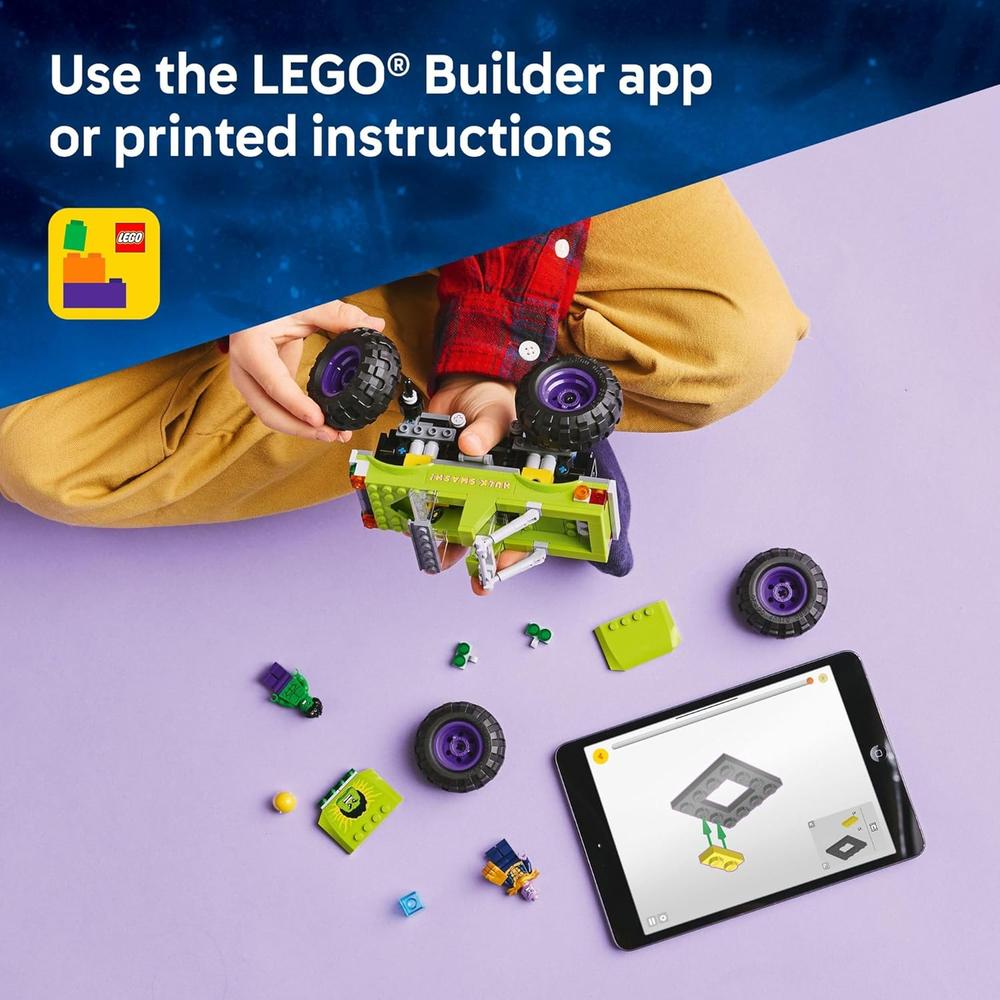 LEGO MARVEL HULK CAMIÓN VS THANOS, CAMIÓN MONSTRUO CON MINIFIGURAS - 6
