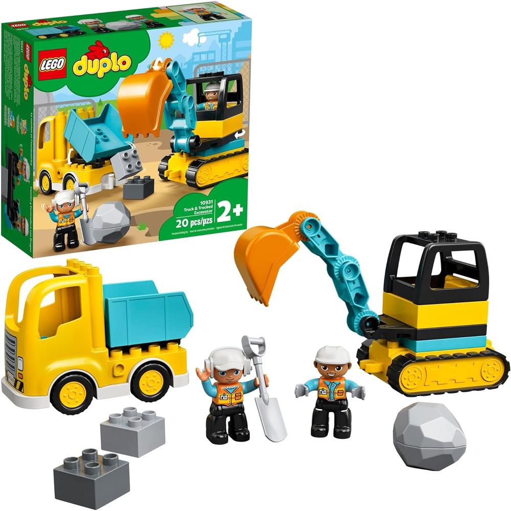 LEGO DUPLO TOWN CAMIÓN Y EXCAVADORA DE ORUGAS JUGUETE PARA NIÑOS PEQUEÑOS - 1