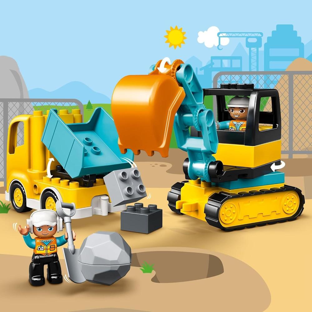 LEGO DUPLO TOWN CAMIÓN Y EXCAVADORA DE ORUGAS JUGUETE PARA NIÑOS PEQUEÑOS - 6