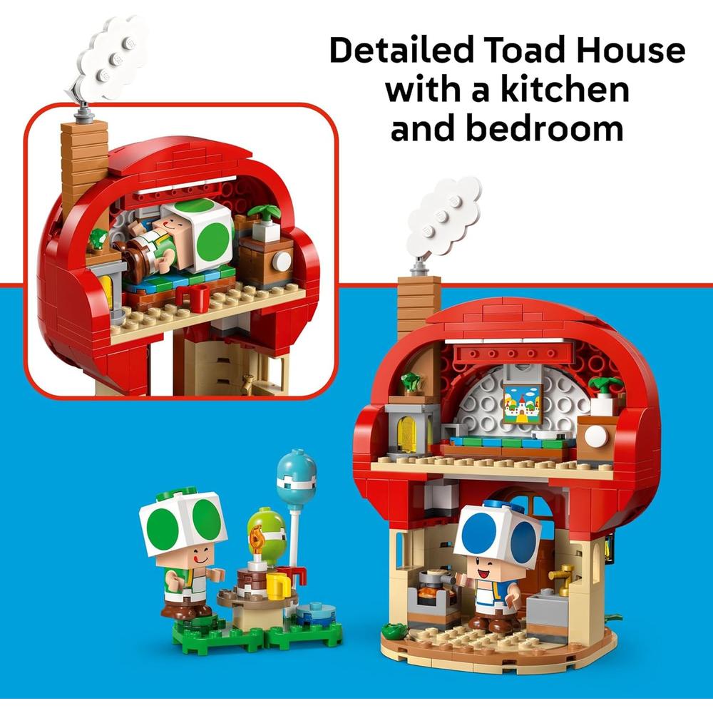 LEGO SUPER MARIO PARTY EN CASA DE TOAD, SET DE CONSTRUCCIÓN CON FIGURAS - 3