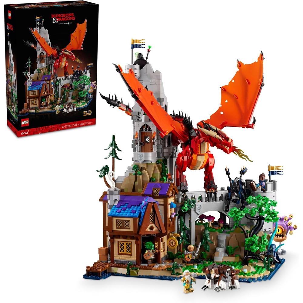 LEGO IDEAS CALABOZOS Y DRAGONES, CUENTO DEL DRAGÓN ROJO, SET PARA ADULTOS - 1