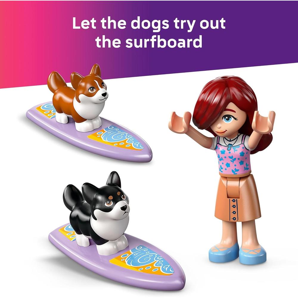 LEGO FRIENDS PERROS SURFISTAS Y PATINETE, INCLUYE 2 MINIMUÑECAS Y 2 PERROS - 5