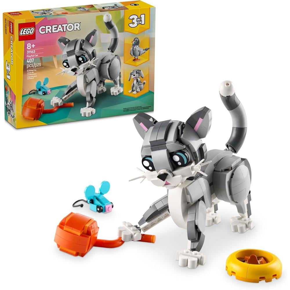 LEGO CREATOR 3 EN 1 GATO, PERRO O PALOMA, SET DE CONSTRUCCIÓN CON 3 OPCIONES - 1