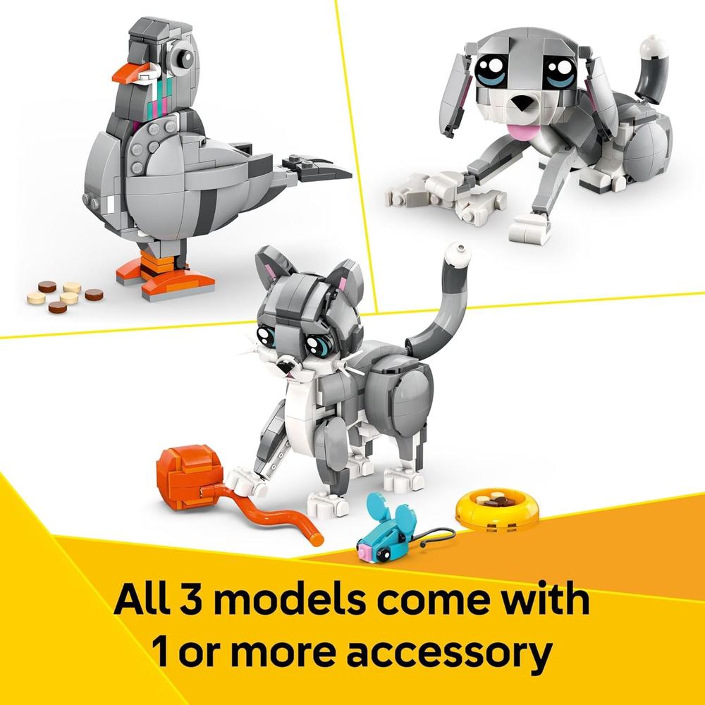 LEGO CREATOR 3 EN 1 GATO, PERRO O PALOMA, SET DE CONSTRUCCIÓN CON 3 OPCIONES - 4