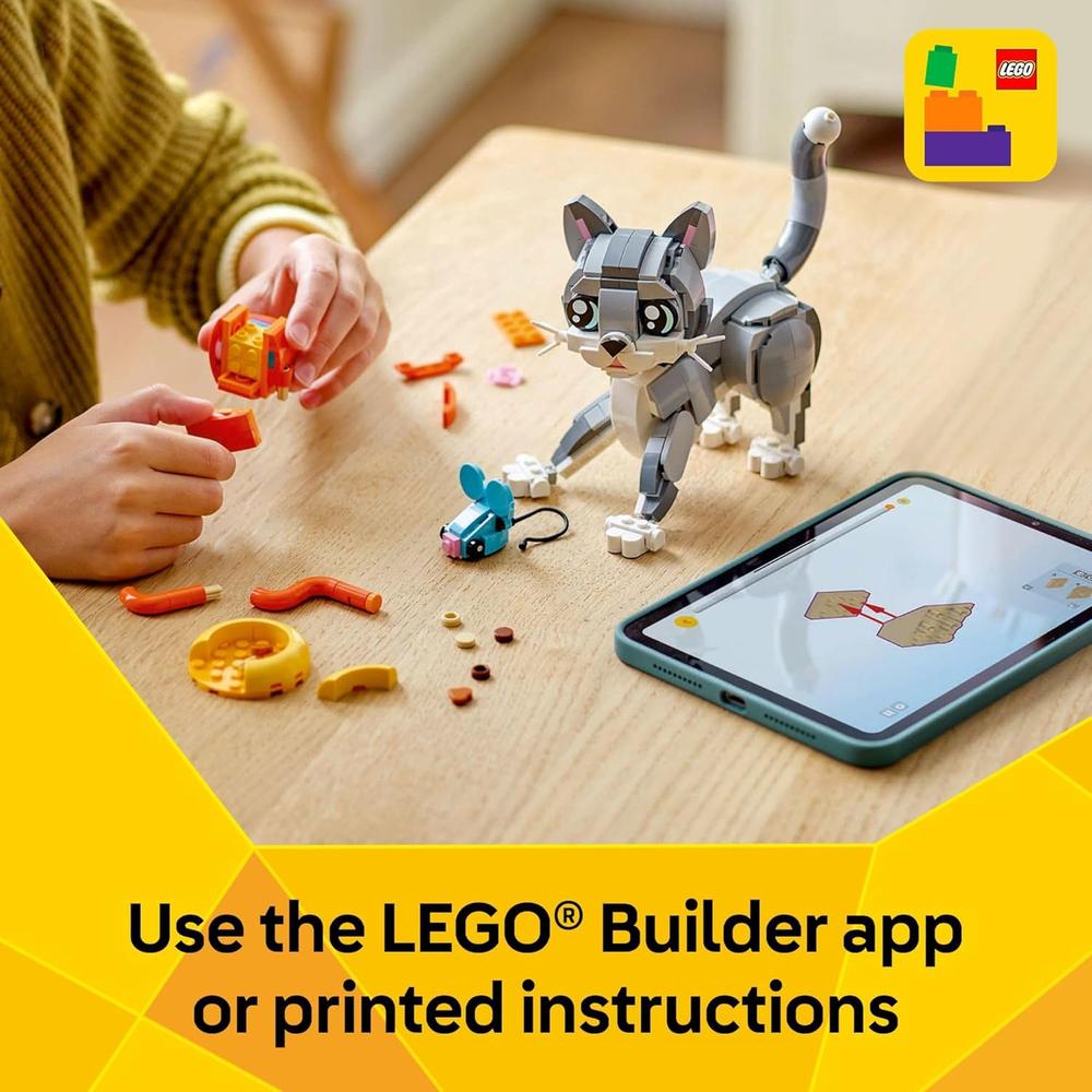 LEGO CREATOR 3 EN 1 GATO, PERRO O PALOMA, SET DE CONSTRUCCIÓN CON 3 OPCIONES - 6