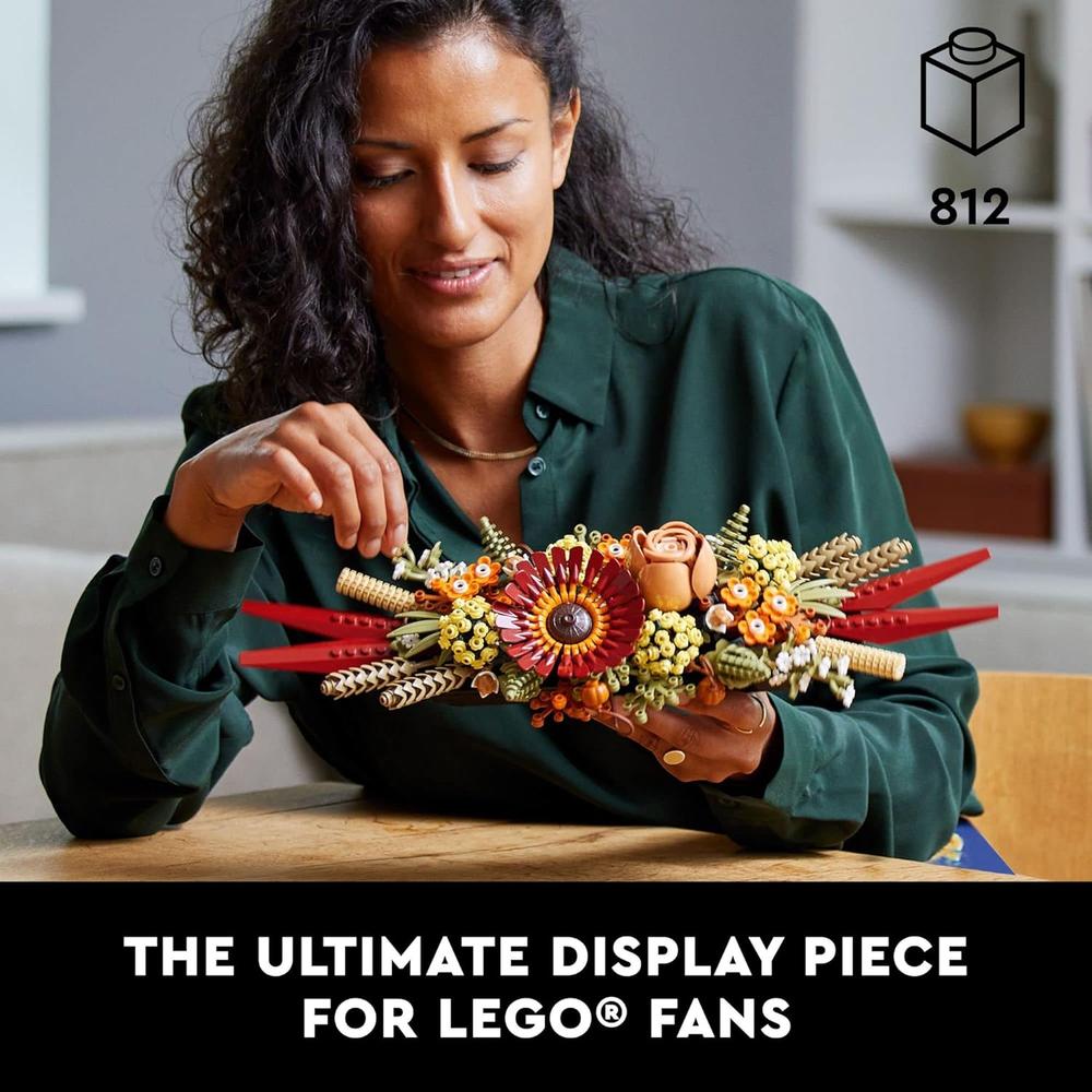 LEGO ICONS CENTRO DE MESA CON FLORES SECAS SET DECORATIVO OTOÑAL PARA ADULTOS - 2