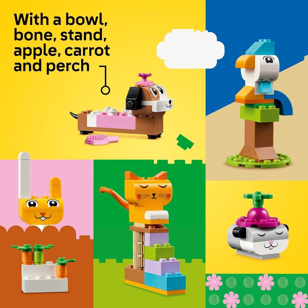 LEGO CLASSIC MASCOTAS CREATIVAS, BLOQUES PARA CONSTRUIR ANIMALES PARA NIÑOS - 6