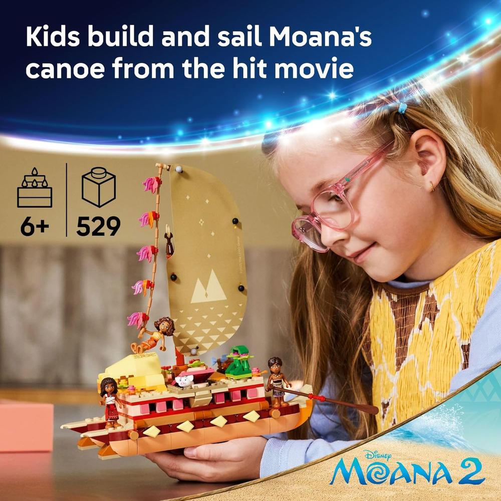 LEGO DISNEY CANOA DE MOANA, BARCO DE JUGUETE Y REGALO PARA FANS - 2