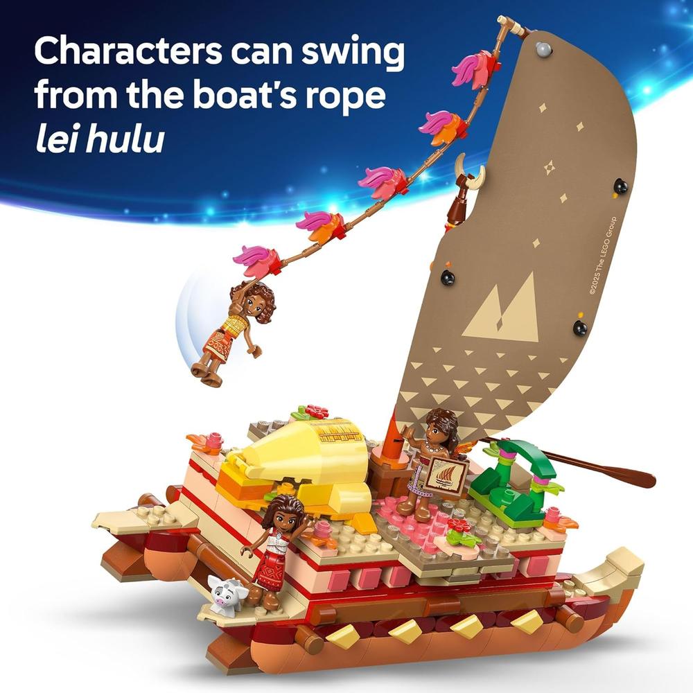 LEGO DISNEY CANOA DE MOANA, BARCO DE JUGUETE Y REGALO PARA FANS - 4