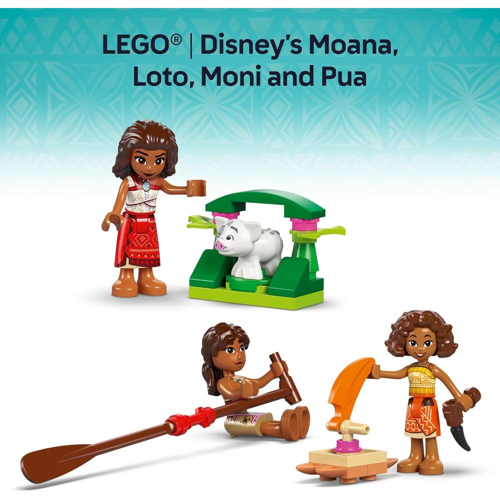 LEGO DISNEY CANOA DE MOANA, BARCO DE JUGUETE Y REGALO PARA FANS - 6
