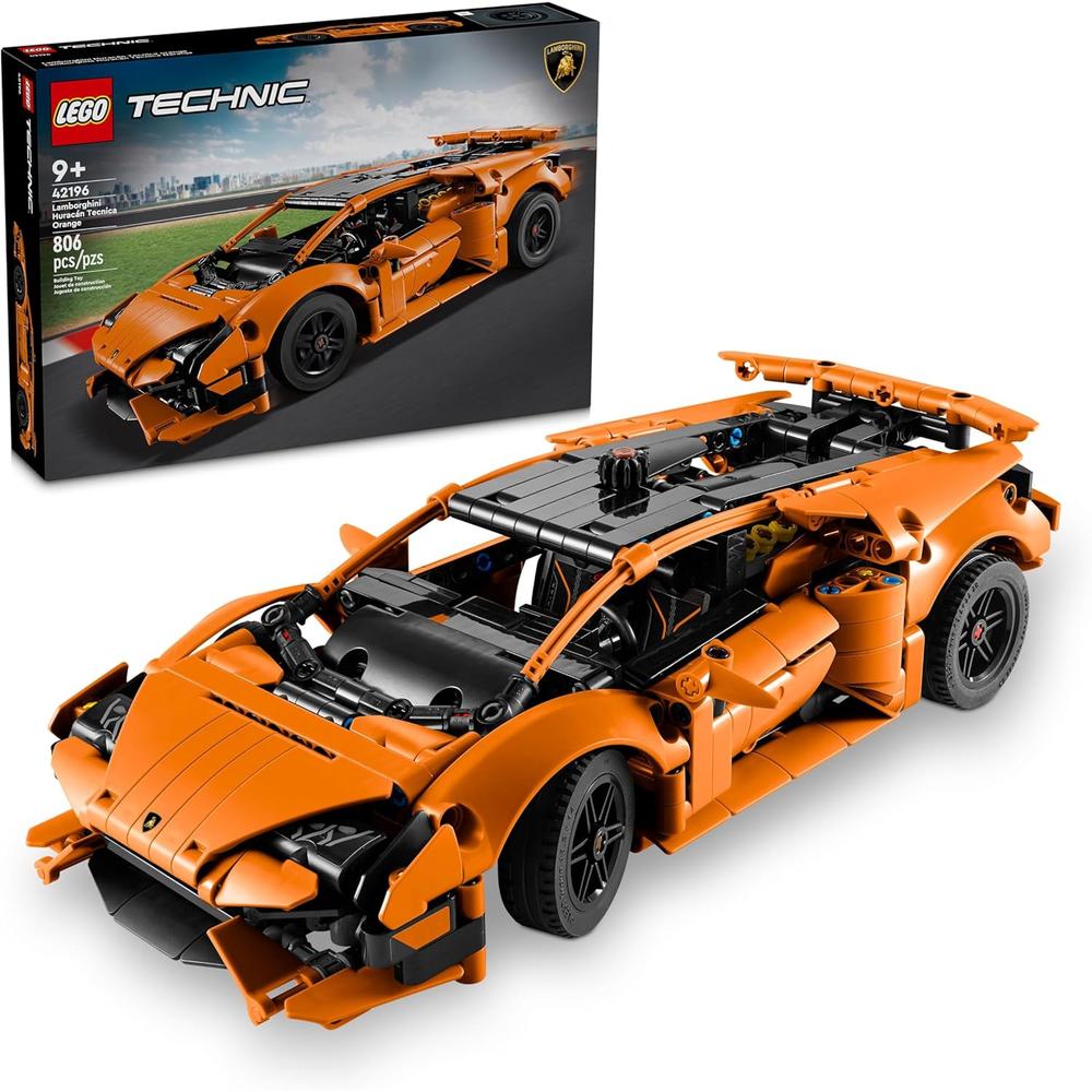 LEGO TECHNIC LAMBORGHINI HURACÁN NARANJA CON MOTOR V10 Y DIRECCIÓN - 1