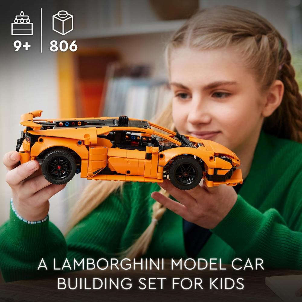 LEGO TECHNIC LAMBORGHINI HURACÁN NARANJA CON MOTOR V10 Y DIRECCIÓN - 2