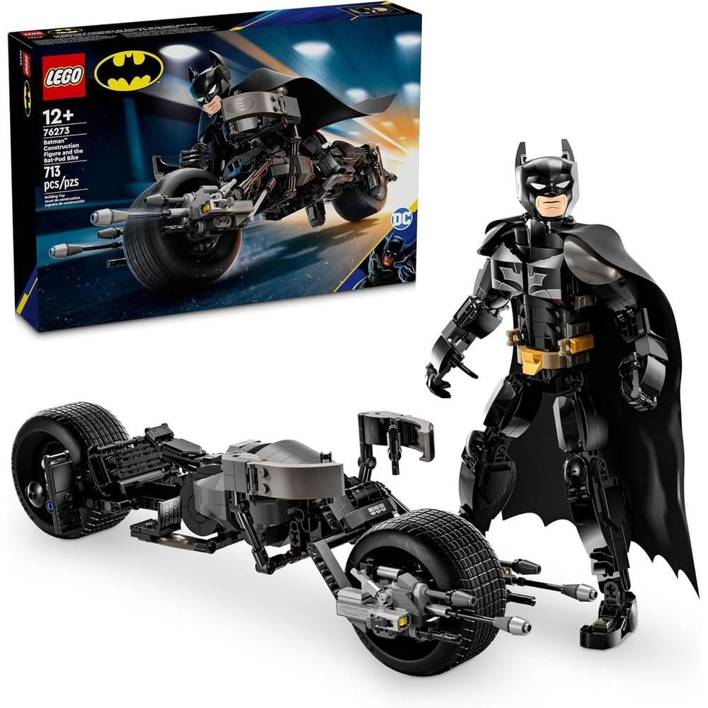 LEGO DC BATMAN Y LA BATIMOTO, FIGURA DE ACCIÓN DE BATMAN Y SET DE CONSTRUCCIÓN - 1