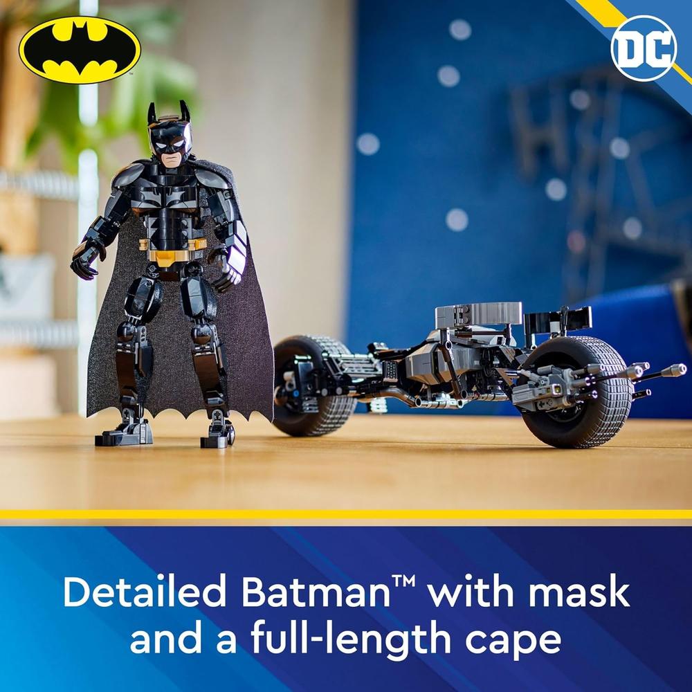 LEGO DC BATMAN Y LA BATIMOTO, FIGURA DE ACCIÓN DE BATMAN Y SET DE CONSTRUCCIÓN - 2