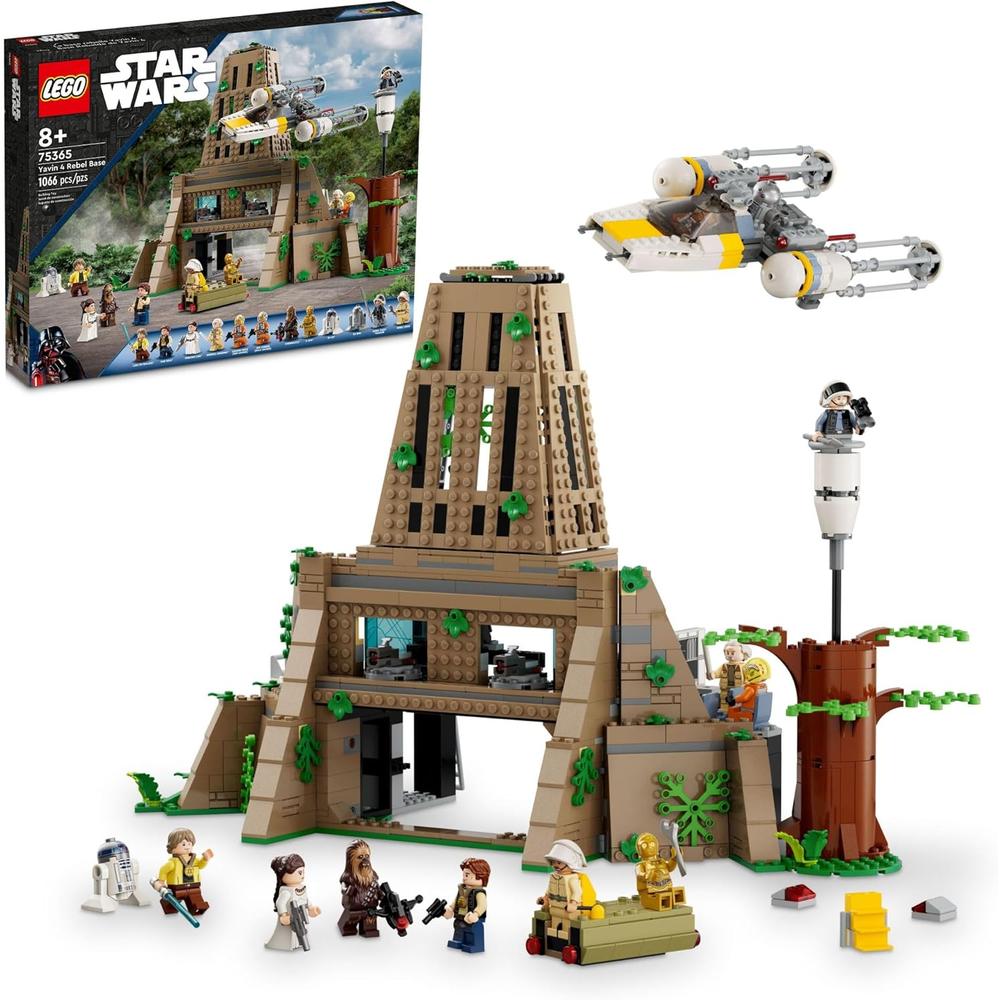 LEGO STAR WARS BASE REBELDE DE YAVIN 4 SET DE JUEGO CON CAZA ALA-Y, SALA DE MANDO Y 12 FIGURAS - 1