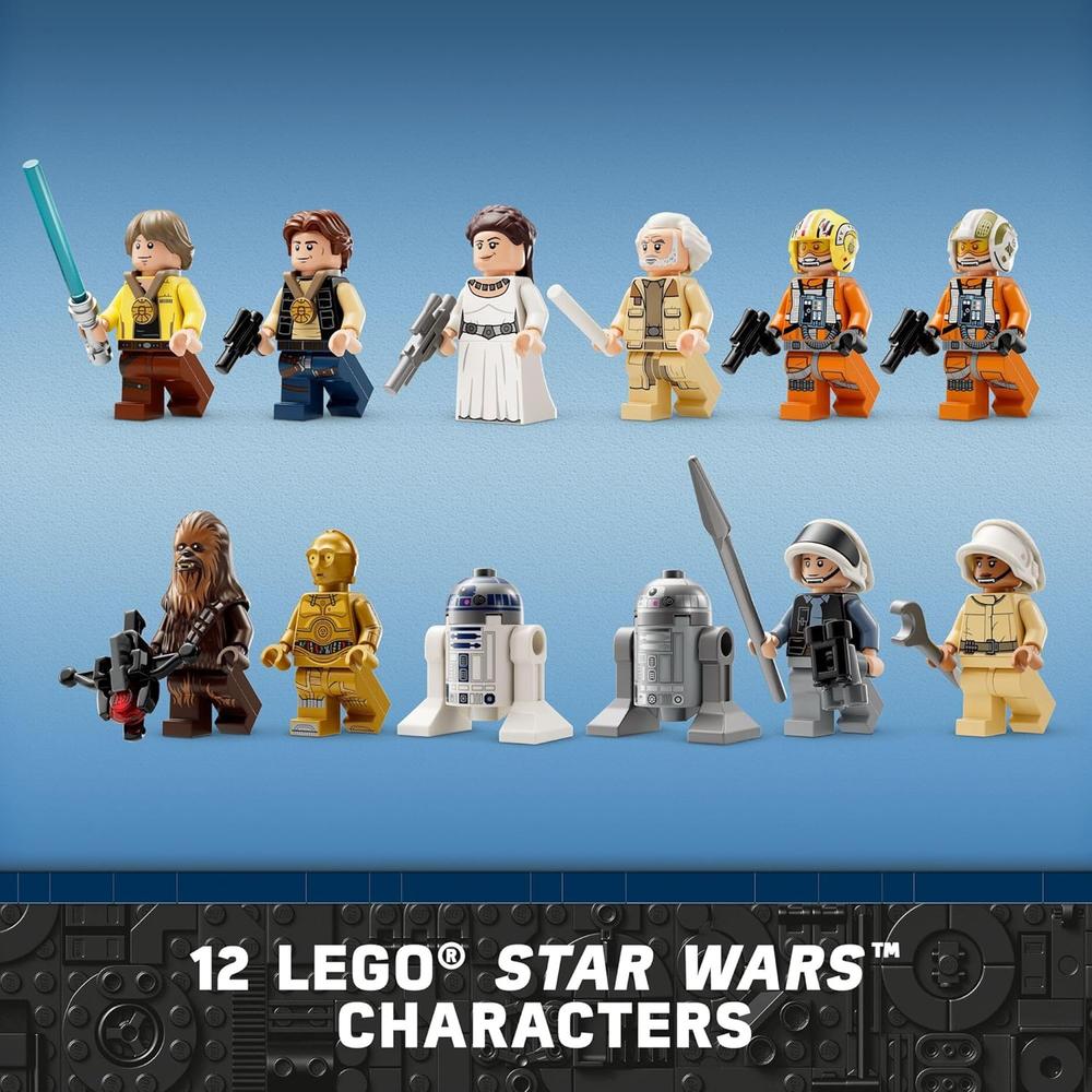 LEGO STAR WARS BASE REBELDE DE YAVIN 4 SET DE JUEGO CON CAZA ALA-Y, SALA DE MANDO Y 12 FIGURAS - 6
