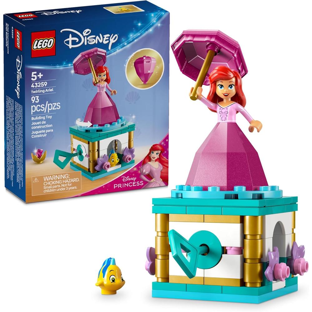 LEGO DISNEY PRINCESS ARIEL GIRATORIA, JUGUETE DE LA SIRENITA, INCLUYE MUÑECA - 1