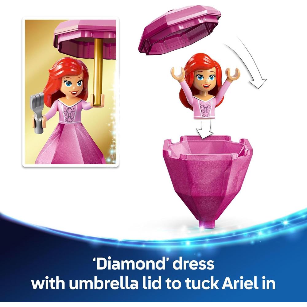 LEGO DISNEY PRINCESS ARIEL GIRATORIA, JUGUETE DE LA SIRENITA, INCLUYE MUÑECA - 3
