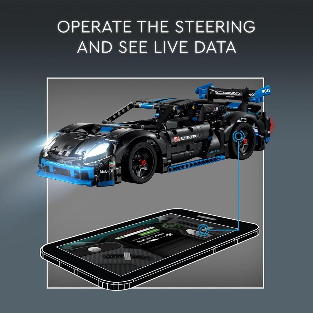 LEGO TECHNIC PORSCHE GT4 E-PERFORMANCE, COCHE DE CARRERAS TELEDIRIGIDO DE LUJO - 4