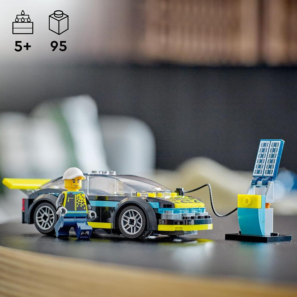 LEGO CITY COCHE DEPORTIVO ELÉCTRICO SET DE CARRERAS CON MINIFIGURA DE PILOTO - 2