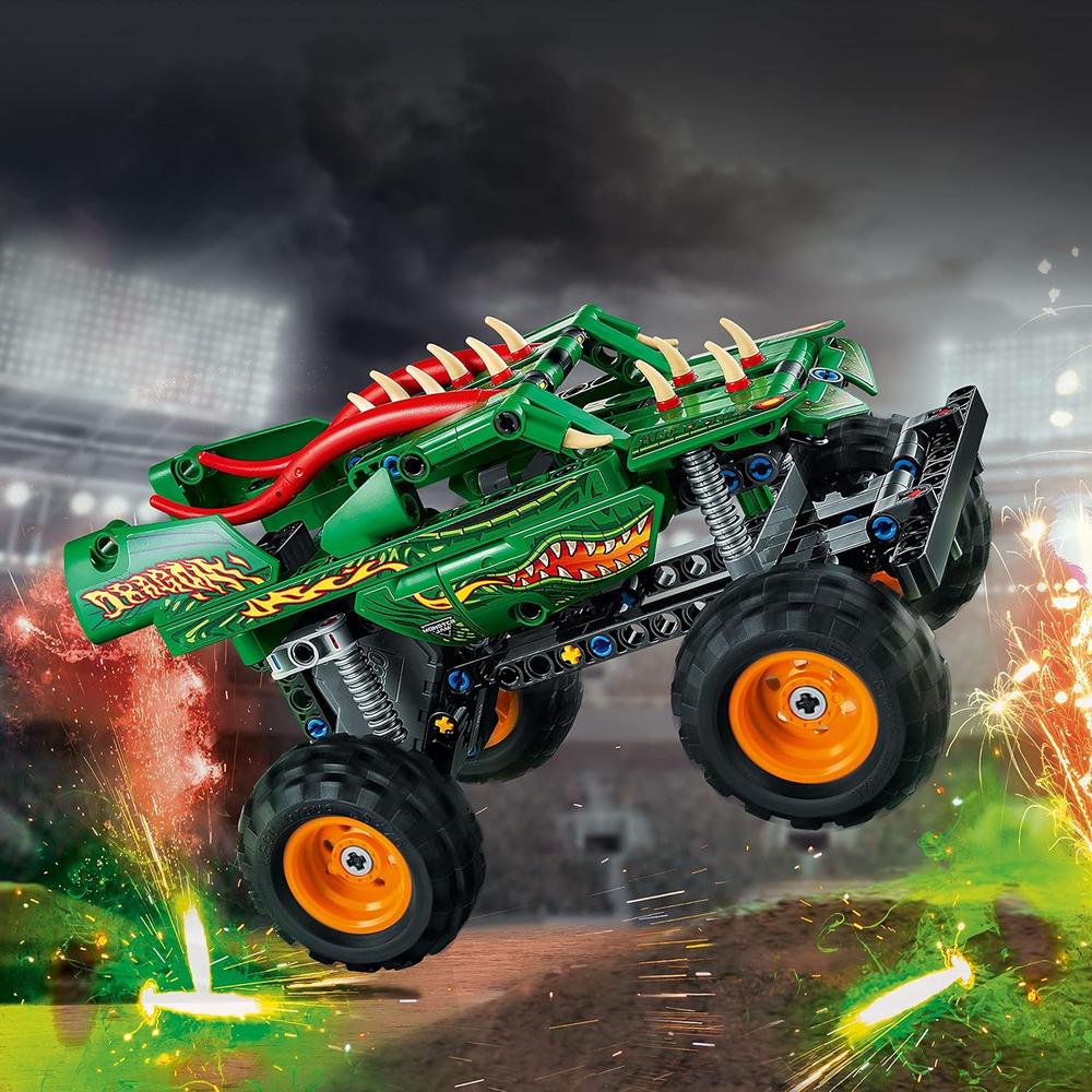 LEGO TECHNIC MONSTER JAM DRAGON MONSTER TRUCK COCHE 2 EN 1 CON RETROCESO - 3