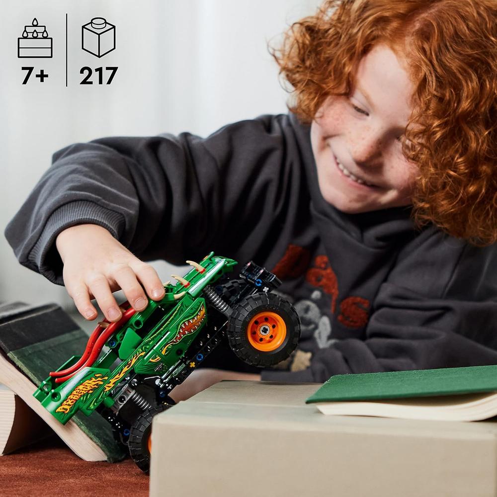 LEGO TECHNIC MONSTER JAM DRAGON MONSTER TRUCK COCHE 2 EN 1 CON RETROCESO - 6