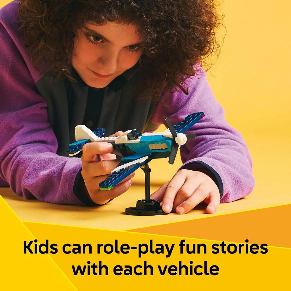 LEGO CREATOR 3 EN 1 AVIÓN DE CARRERAS, OPCIONES AVIÓN, CAZA O HELICÓPTERO - 3
