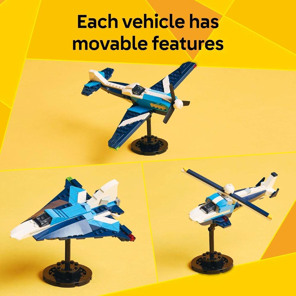 LEGO CREATOR 3 EN 1 AVIÓN DE CARRERAS, OPCIONES AVIÓN, CAZA O HELICÓPTERO - 4