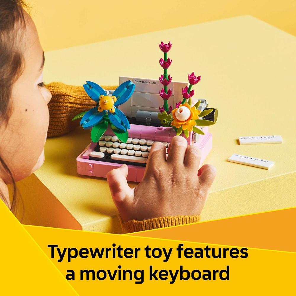 LEGO CREATOR 3 EN 1 MÁQUINA DE ESCRIBIR CON FLORES, 3 OPCIONES DE CONSTRUCCIÓN - 4