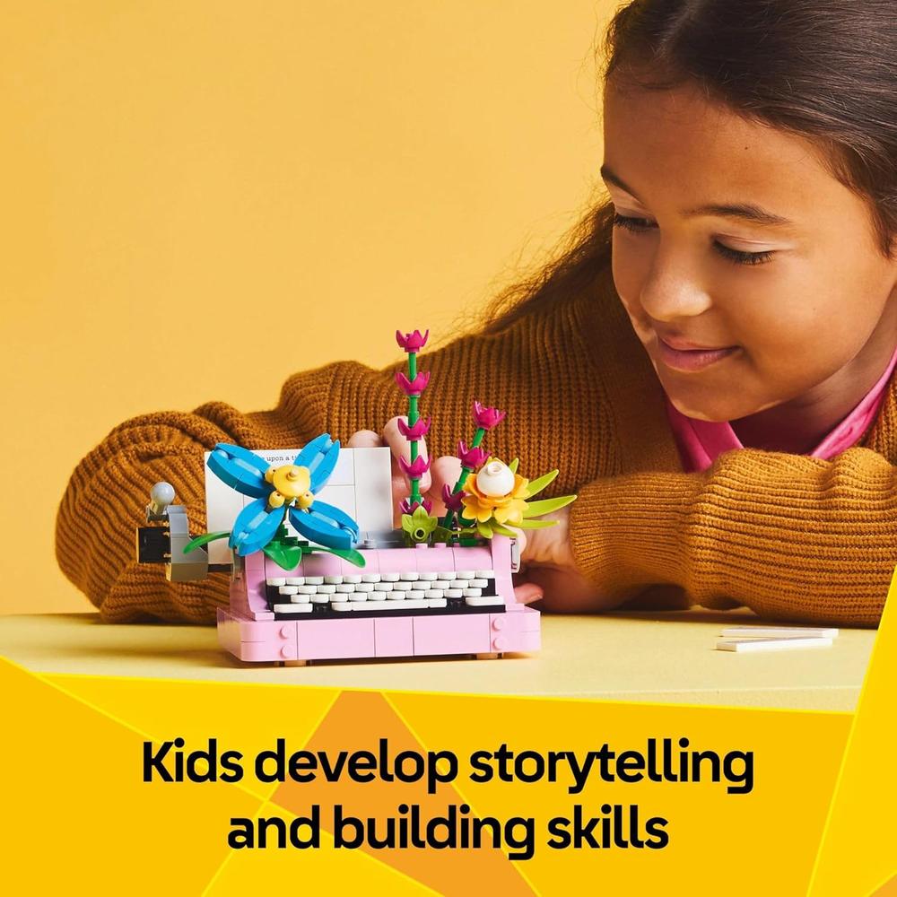 LEGO CREATOR 3 EN 1 MÁQUINA DE ESCRIBIR CON FLORES, 3 OPCIONES DE CONSTRUCCIÓN - 5