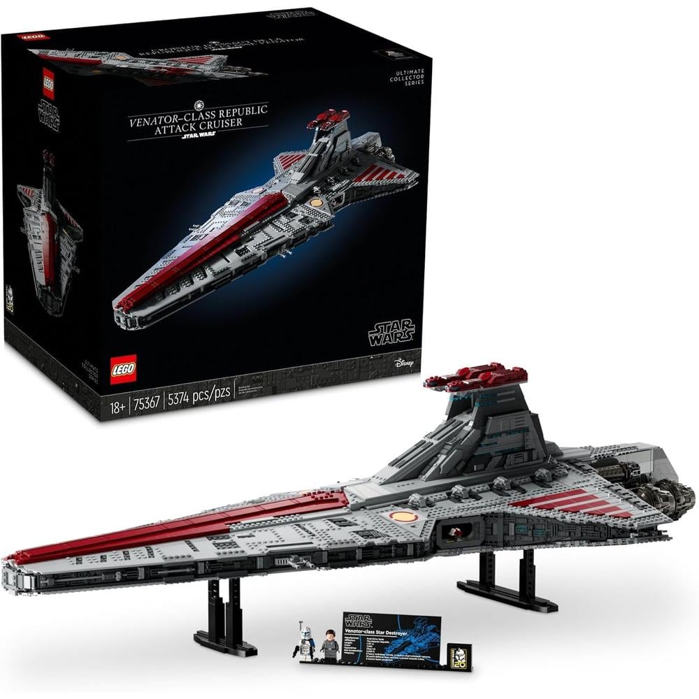 LEGO STAR WARS CRUCERO DE ATAQUE VENATOR, SET DE CONSTRUCCIÓN CON CAPITÁN REX - 1