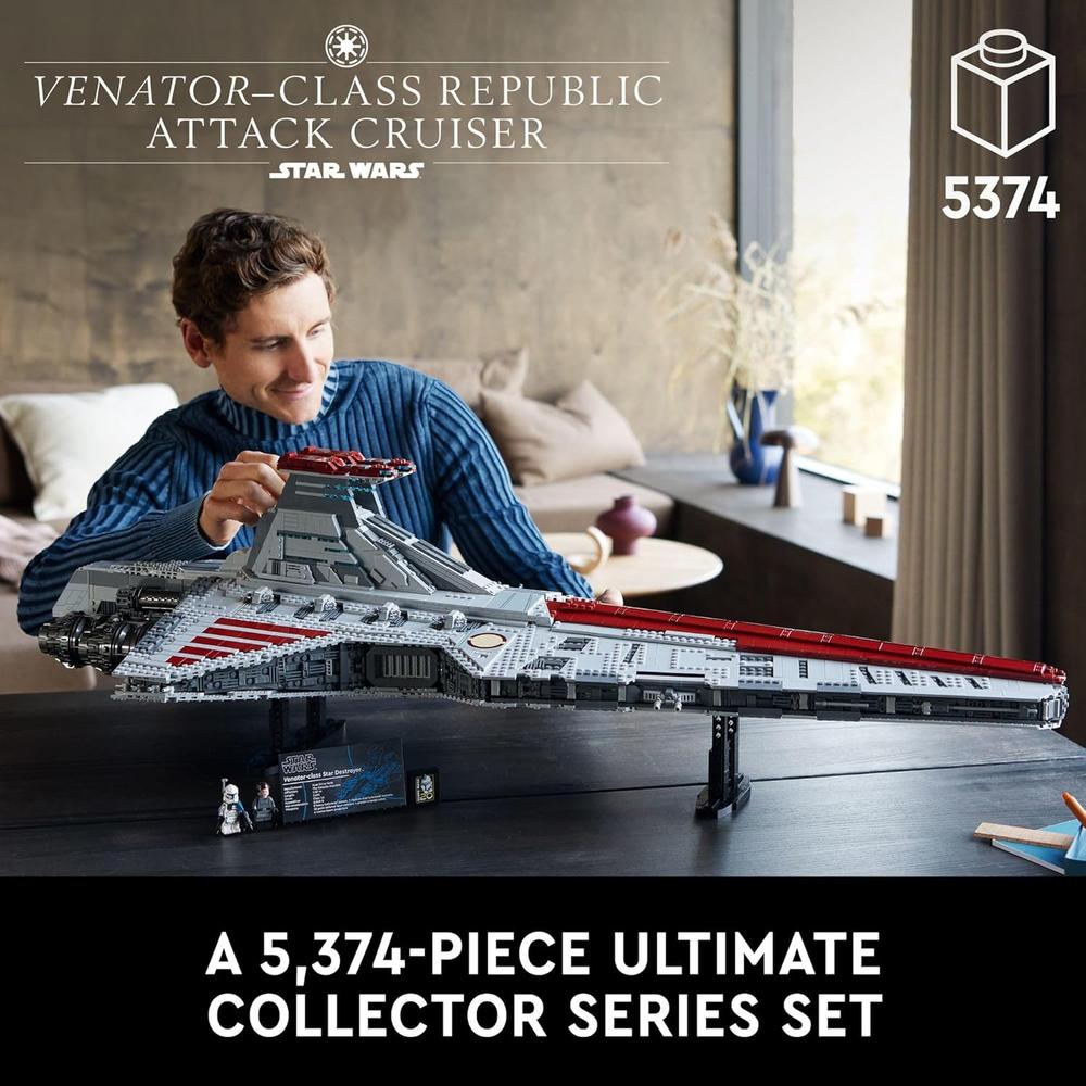LEGO STAR WARS CRUCERO DE ATAQUE VENATOR, SET DE CONSTRUCCIÓN CON CAPITÁN REX - 2