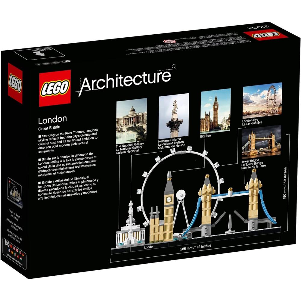 LEGO ARCHITECTURE LONDON SKYLINE MODELO DECORATIVO 468 PIEZAS - 6