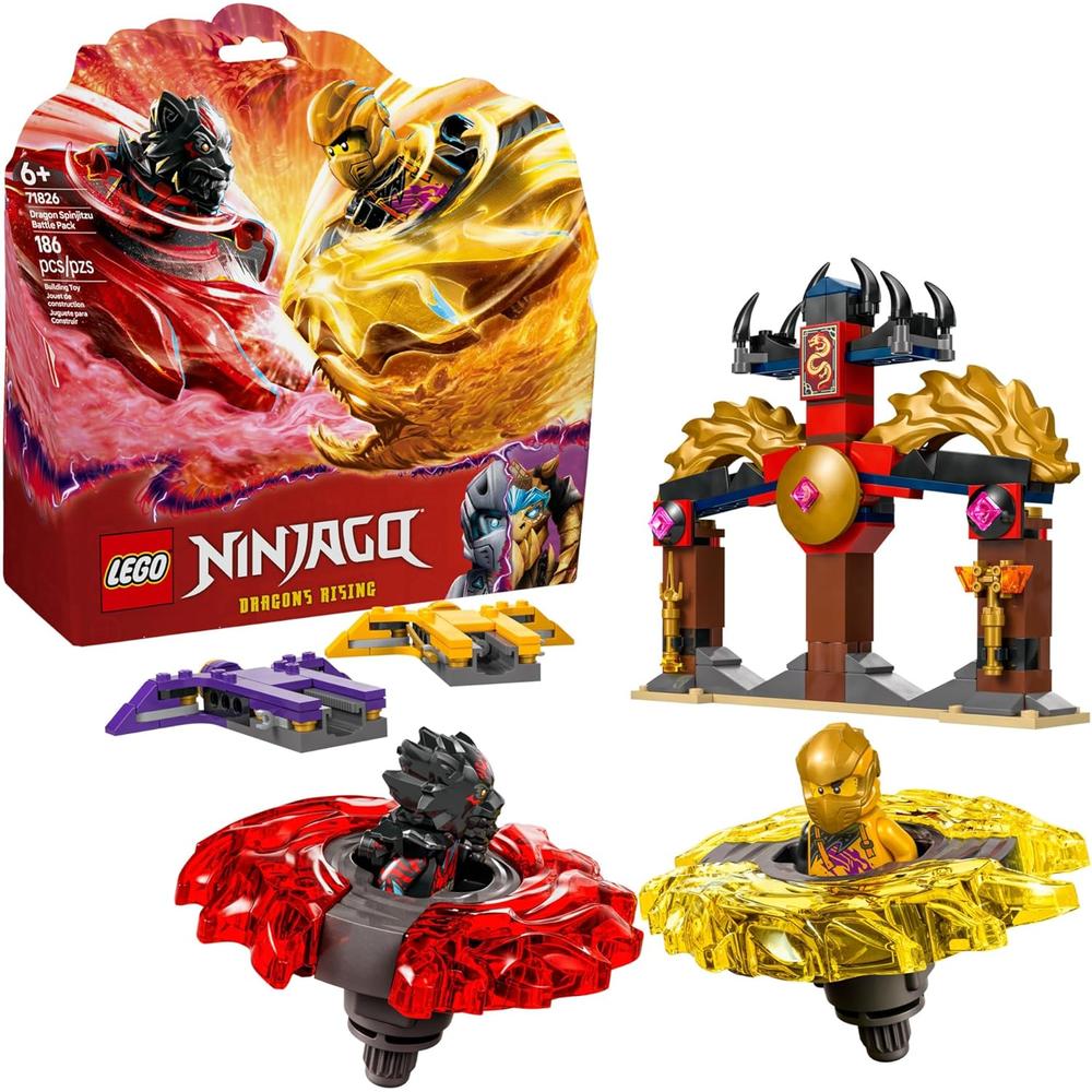 LEGO NINJAGO DRAGÓN SPINJITZU, SET DE BATALLA CON 2 MINIFIGURAS - 1