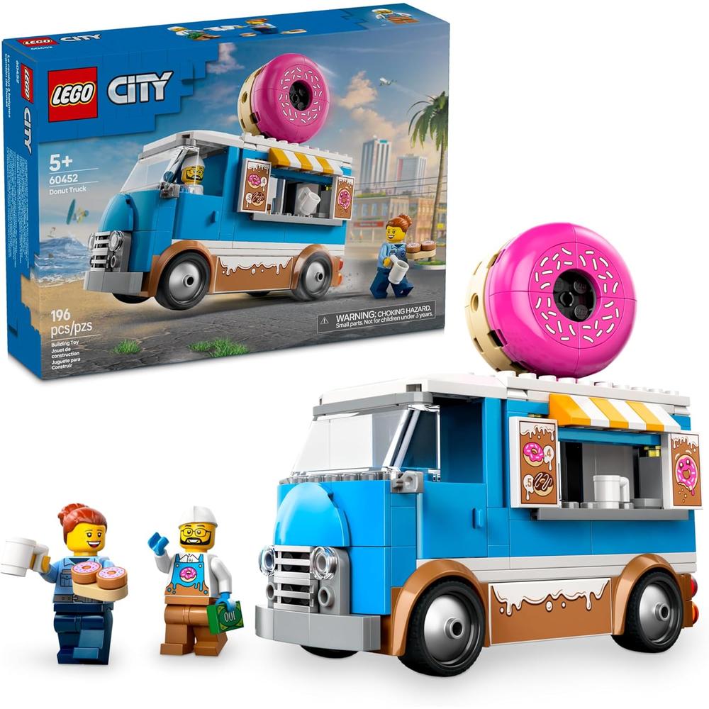 LEGO CITY CAMIÓN DE DONUTS CON 2 MINIFIGURAS Y ACCESORIOS DIVERTIDOS - 1