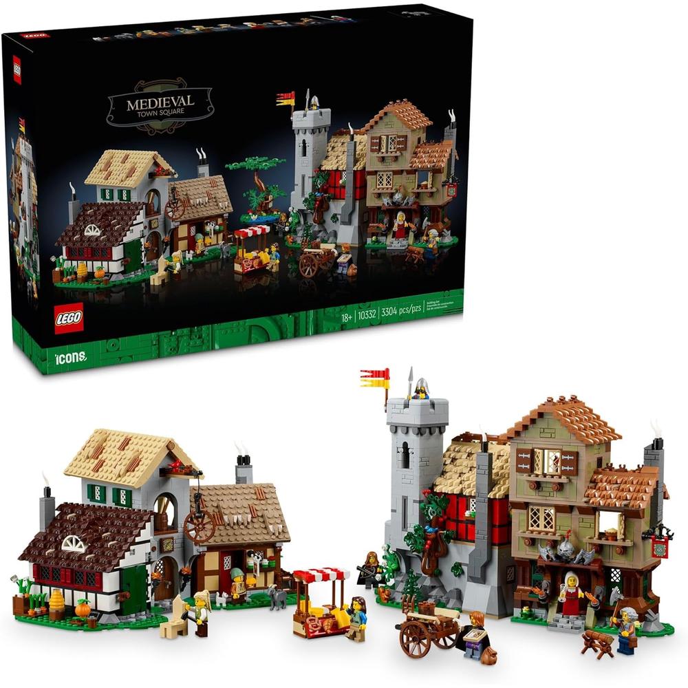 LEGO ICONS PLAZA CIUDAD MEDIEVAL PARA ADULTOS CON 8 MINIFIGURAS - 1