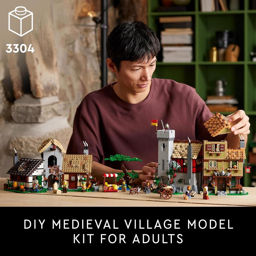 LEGO ICONS PLAZA CIUDAD MEDIEVAL PARA ADULTOS CON 8 MINIFIGURAS - 2