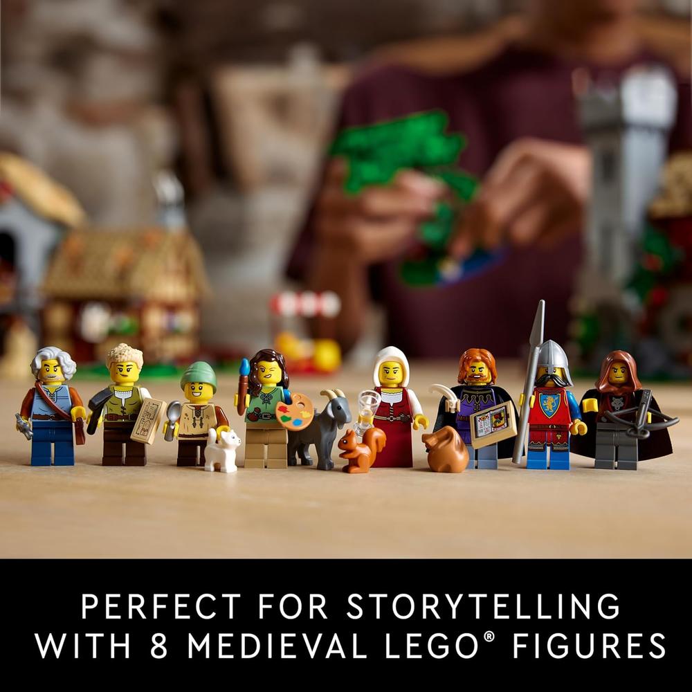 LEGO ICONS PLAZA CIUDAD MEDIEVAL PARA ADULTOS CON 8 MINIFIGURAS - 5