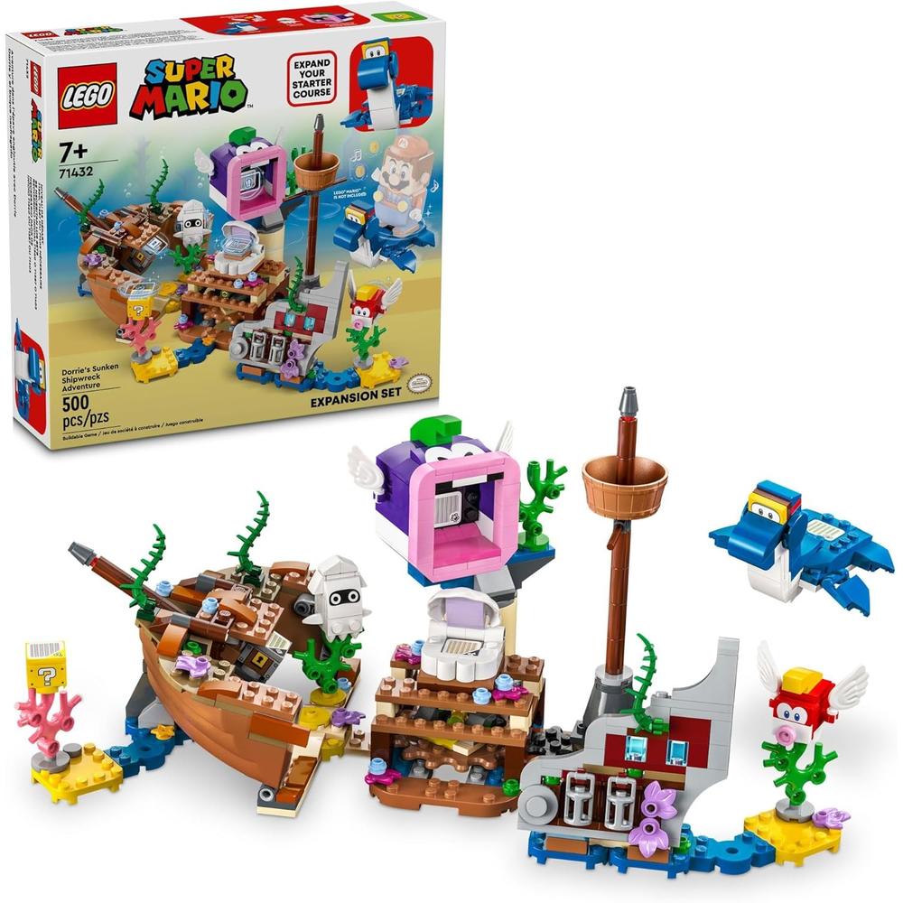 LEGO SUPER MARIO AVENTURA DEL NAUFRAGIO DE DORRIE CON FIGURAS COLECCIONABLES - 1