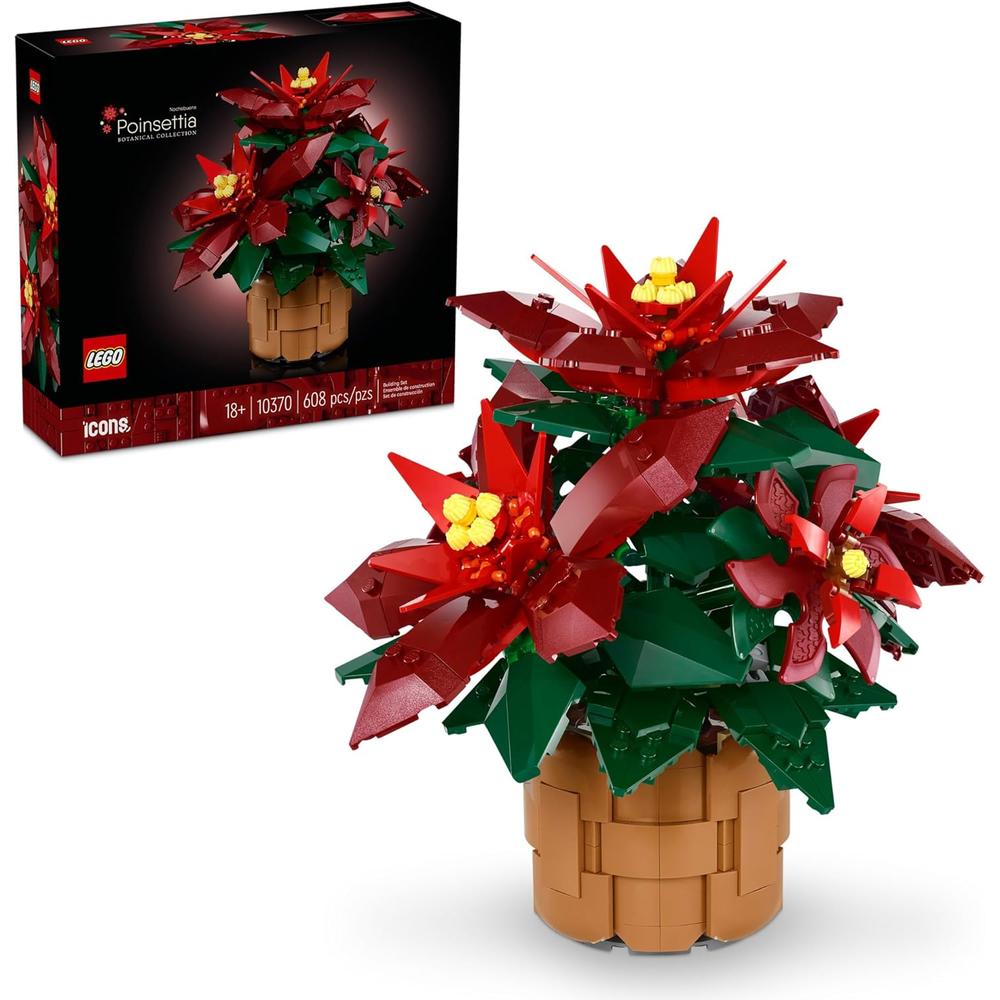 LEGO ICONS FLORES DE PASCUA, DECORACIÓN ARTIFICIAL PARA ADULTOS - 1