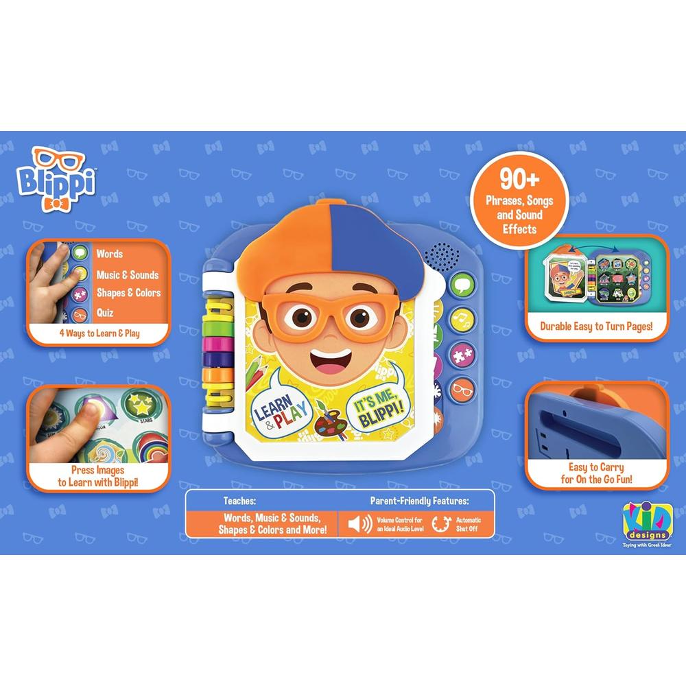 EKIDS BLIPPI LIBRO EDUCATIVO INFANTIL MULTICOLOR CON JUEGOS DE APRENDIZAJE - 4