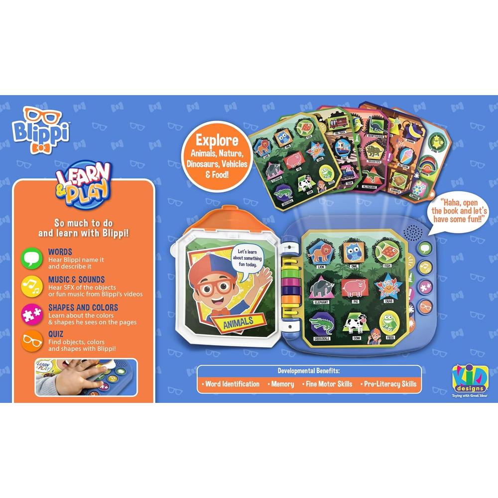 EKIDS BLIPPI LIBRO EDUCATIVO INFANTIL MULTICOLOR CON JUEGOS DE APRENDIZAJE - 5