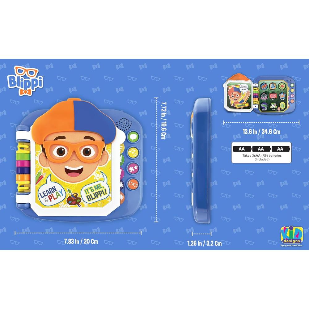 EKIDS BLIPPI LIBRO EDUCATIVO INFANTIL MULTICOLOR CON JUEGOS DE APRENDIZAJE - 6