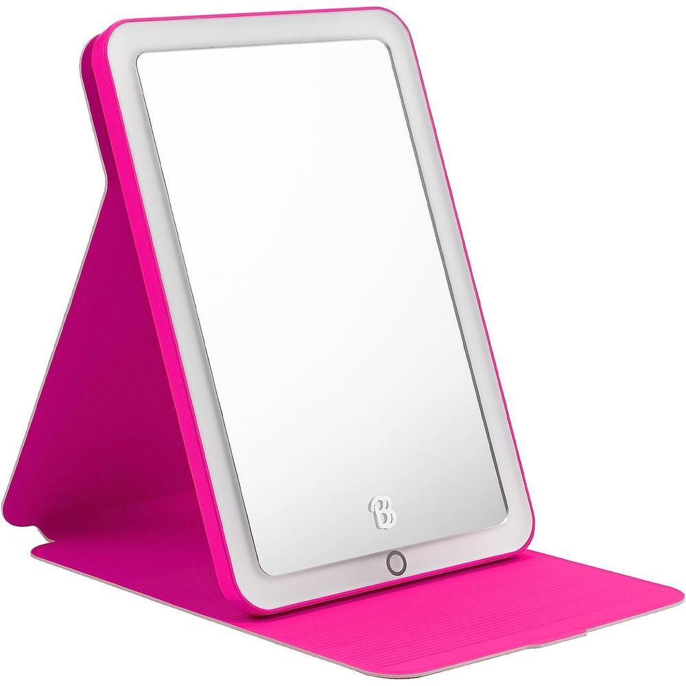 EKIDS BARBIE ESPEJO DE VIAJE CON LUZ Y SOPORTE AJUSTABLE RECARGABLE - 1